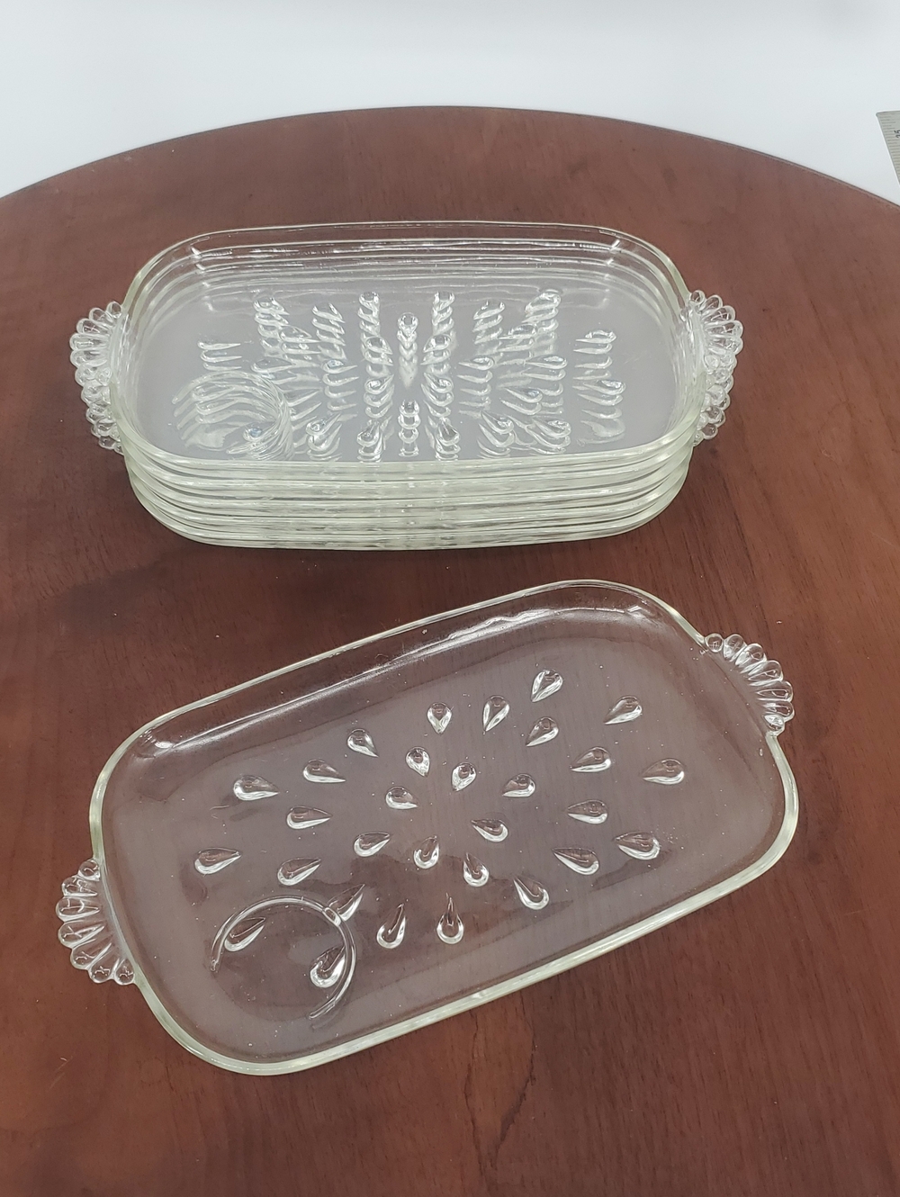 Hazel Atlas Teardrop Luncheon Snack Plates Set Of 6